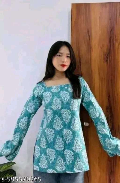 08GENCY COLLECTION  Women Trending Rayon Printed Kurti